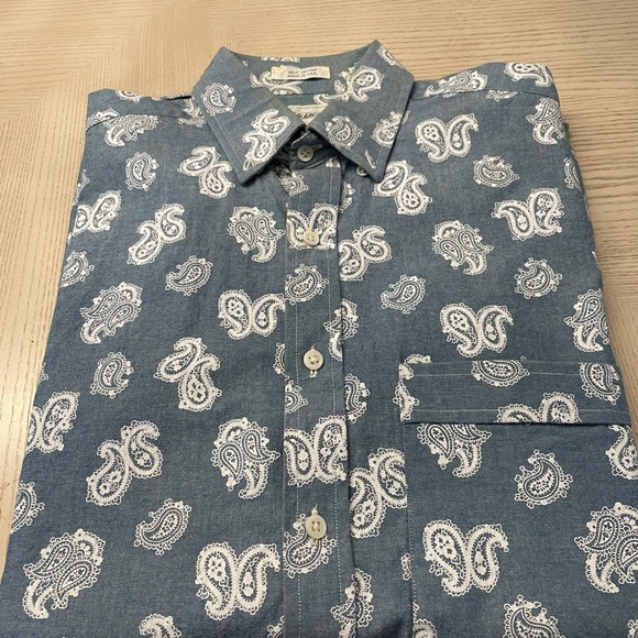 Saks Fifth Ave, Paisley Print Shirt Sz S - Picture 5 of 10